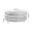 thumbnail image 4 of 3 Pcs Fryer Rack Set Stainless Steel Stackable Multi Layer Dehydrator Rack 8 Inch Fryer Accessories For Cosori For Instant Vortex, 4 of 6