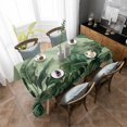 thumbnail image 4 of Palm Leaves Tropical Rectangle Tablecloth, Green Botanical Summer Green Ombre Waterproof & StainResistant Tablecloth, Washable Oil-proof Table Cover for Dining/Party/Wedding/Camping/Buffet 60x102 In, 4 of 9