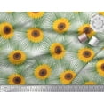 thumbnail image 3 of Soimoi Cotton Jersey Fabric Leaves & Sunflower Floral Fabric Prints by Yard 58 Inch Wide, 3 of 3
