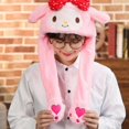 thumbnail image 1 of Divertido loro, pájaro y oso panda, sombrero de conejo con orejas, juguete de peluche móvil, muñeco de peluche suave, bonito regalo de cumpleaños para niñas., 1 of 6