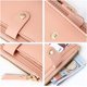 thumbnail image 2 of Cartera para mujer Mini tarjetero de cuero Cartera de cuero PU, Cartera con cremallera con 6 compartimentos para tarjetas 1 bolsillo para monedas, rosa, 2 of 5