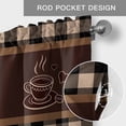 thumbnail image 6 of Vintage Coffee Time Farmhouse Short Window Curtain Valances, Farmhouse Desserts Black White Plaid Rod Pocket Kitchen Valances for Living Room Bedroom Bathroom Cafe 42" x 18", 6 of 8