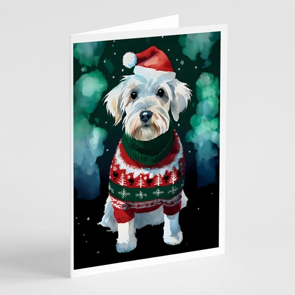 Sealyham Terrier Christmas Greeting Cards Pack of 8 7 in x 5 in