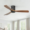 thumbnail image 3 of Ceiling Fan 52-Inch Ceiling Fan, Flush Mount, Remote Control, Wood Blades, Modern Indoor/Outdoor Fan for Bedroom, Patio, 3 of 11