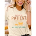 thumbnail image 4 of VILOVE Women's Funny T-Shirts Please Be Patient with Me Im from The 1900s Vintage Letter Graphic Tee 90s Outfits Top, 4 of 6
