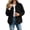 Black, variant on Womens Corduroy Puffer Jacket Outdoor Stand Collar Button Down Quilted Coats Fall Winter Casual Warm Outerwear Coat with Pockets