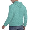 thumbnail image 6 of Naloa Teal Green Glitter Men's Casual Hooded Collar Drawstring Hoodies Pullover Sweatshirts Casual Long Sleeve Shirts-3X-Large, 6 of 7