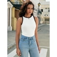 thumbnail image 3 of DARING DIVA Women's Color Block Breatheable Shirt XL Black, 3 of 7