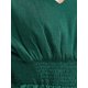 thumbnail image 5 of Vestido midi de verano con cuello en V y mangas de murciélago INSPIRE CHIC para mujer, cintura fruncida, diseño en capas, color verde L, 5 of 6