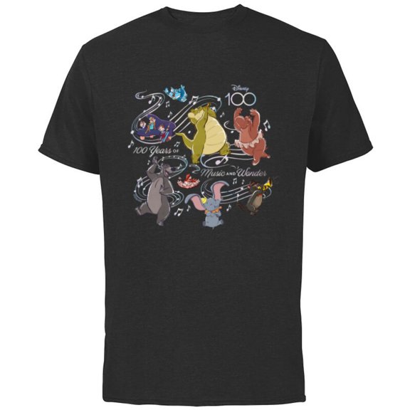 Disney 100 Years of Music and Wonder Louis & Friends D100 - Short Sleeve Cotton T-Shirt for Adults - Customized-Black