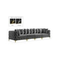 thumbnail image 3 of Meridian Furniture Tremblay Grey Velvet Modular Sofa, 3 of 11
