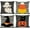 Black Orange Red Yellow, variant on Halloween Pillows Covers 18x18 Set of 4 Black Cat Pumpkin Ghost Witch Hat Candy Corn Black Stripe Polka Dot Halloween Decorations Indoor Outdoor Decorative Throw Pillow Cases for Home Decor