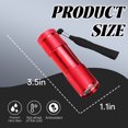 thumbnail image 7 of HIBIBUD 3.5" Mini UV Flashlight, Red Small LED Flashlight Battery Powered for Camping, 7 of 7