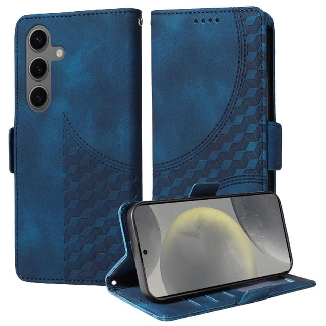 Funda GANGXUN para Samsung Galaxy S24 Plus con diseño acolchado elegante, cuero PU, protección total y ajuste preciso