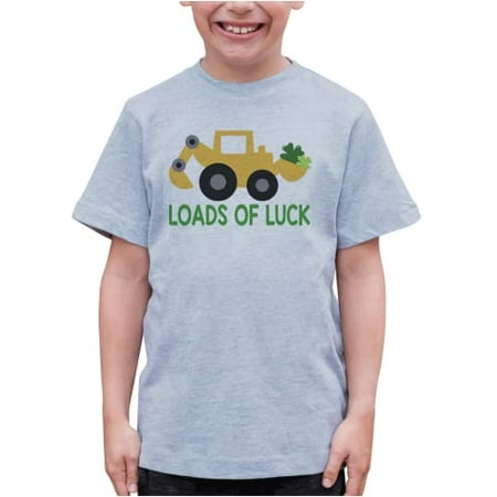 

7 ate 9 Apparel Kid s St. Patrick s Day Shirts - Construction Loads of Luck Grey Shirt 2T