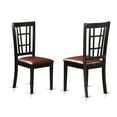 thumbnail image 2 of East West Furniture Parfait 5-piece Wood Kitchen Table and Chairs in Black, 2 of 2