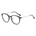 thumbnail image 1 of Gafas de moda anti luz azul, gafas lisas de color marrón frío, gafas de miopía con acabado ovalado para estudiantes, 1 of 1
