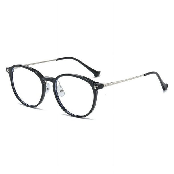 Gafas de moda anti luz azul, gafas lisas de color marrón frío, gafas de miopía con acabado ovalado para estudiantes