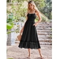 thumbnail image 2 of Vestido de playa de verano GRACE KARIN Maxi con tirantes finos fruncidos, 2 of 7