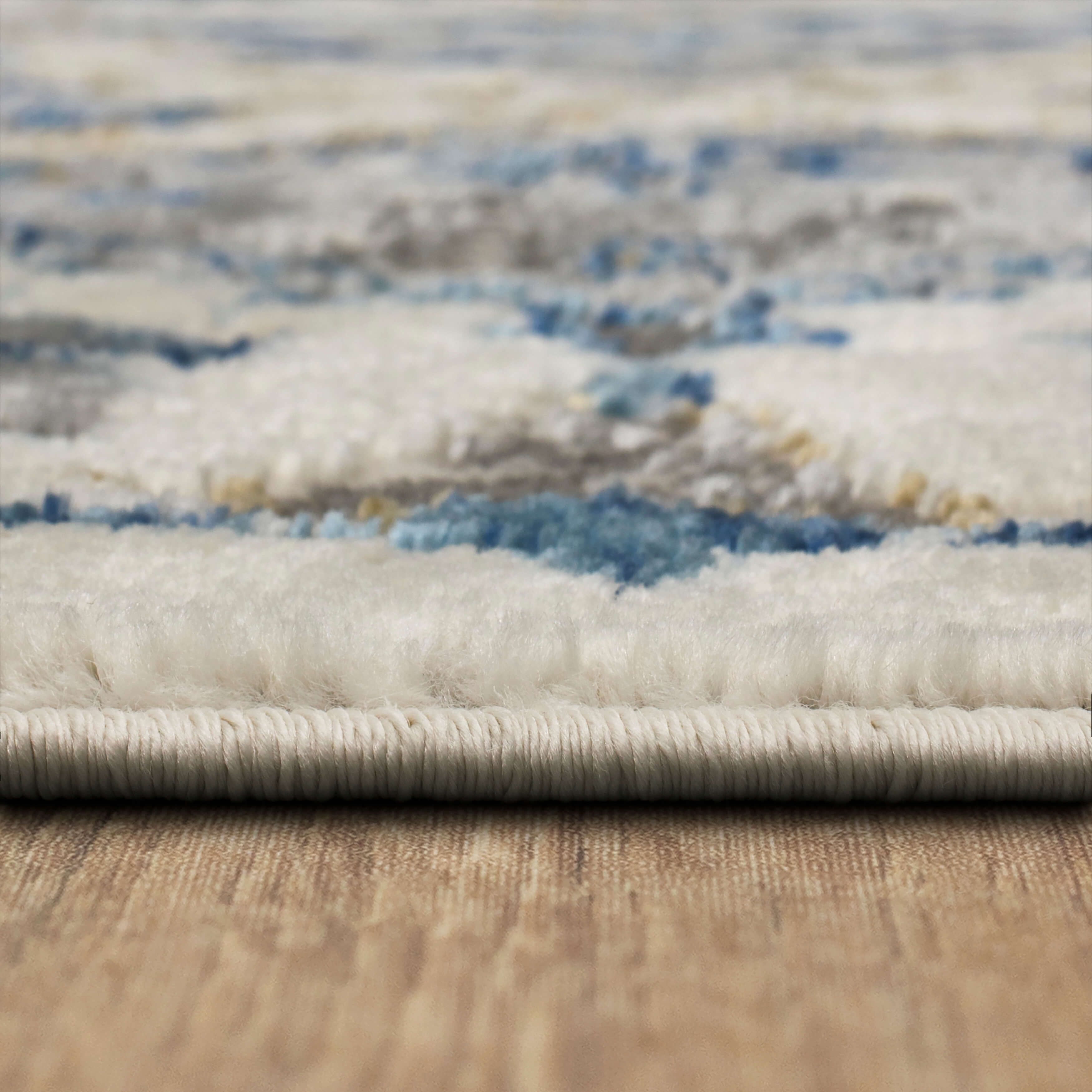 Mohawk Home Lambert Washable Low Pile Stain and Fade Resistant Indoor Area Rug, Blue, 2'11" X 5'