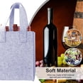 thumbnail image 6 of Insulated 6 Bottle Wine Tote Bag with Divider and Handle, Travel Cooler Bag for Picnic, Beach, Party & Gift, Sturdy Wine Carrying Case, Black, 6 of 9