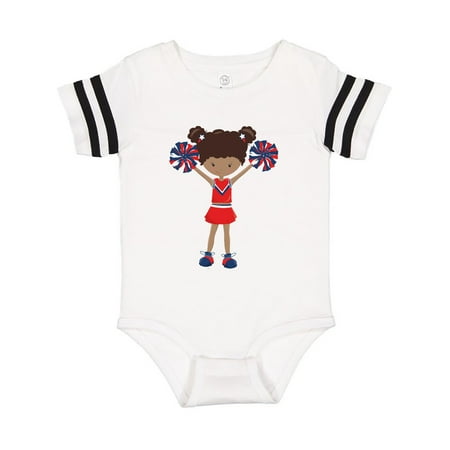 

Inktastic African American Girl Cheerleaders Red Uniform Gift Baby Girl Bodysuit