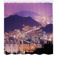thumbnail image 3 of Ambesonne Urban Shower Curtain, Skyline of Busan Korea, 69"Wx75"L, Purple Violet, 3 of 3