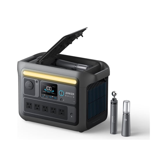 Anker SOLIX C800X Portable Power Station 768Wh/1,200W w/ Camping Lights