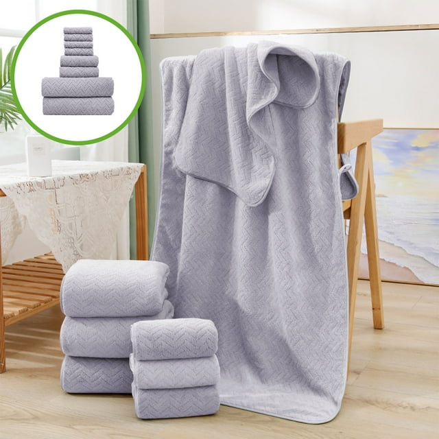 Juego de 8 toallas de terciopelo | Toallas de baño suaves y absorbentes | Diseño duradero y grueso | Colores lisos: verde, rojo, negro, gris y beige | Uso en casa, baño y spa