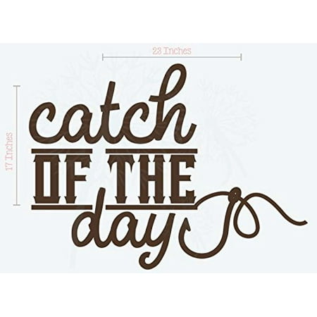 Catch Of The Day Fishing Wall Letters Vinyl Decal Stickers Wall