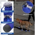 thumbnail image 5 of Waterproof Dog Shoes for Small Dogs, Puppy Booties with Reflective Straps, Anti-Slip Dogs Boots for Hot Pavement Boots, Dog Paw Protector Shoes for Indoor Hardfloors and Snowy Day (Blue, 5), 5 of 7