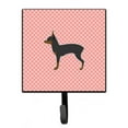 thumbnail image 1 of Toy Fox Terrier Checkerboard Pink Leash or Key Holder, 1 of 1