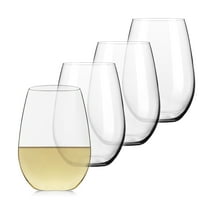 Libbey Signature Kentfield White Wine Glasses Set of 4, Elegant, Dishwasher Safe Stemless White Wine Glasses, Elegant Wine Glasses for Weddings, Birthdays