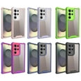 thumbnail image 3 of Compatible With Samsung Galaxy S24 Ultra Phone Case,Heavy Duty Durable 4-Layer,Transparent Backplane,Military Grade Drop Protection Shockproof Anti-fall Rugged Bicolor Vivid Phone Case,Green, 3 of 8