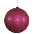 thumbnail image 1 of Vickerman 8" Magenta Matte Shatterproof Ball Ornament with matching Glitter comes with Secured Cap, 1 of 1