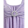 thumbnail image 4 of Camiseta Talla Extra Plisada Anillo Cruzado Rosegal  Mangas largas de talla grande, 4 of 5