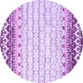 thumbnail image 1 of Ahgly Company Indoor Round Abstract Purple Contemporary Area Rugs, 7' Round, 1 of 4