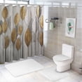 thumbnail image 6 of JRXY Abstract Leaf Shower Curtain, Multiple Sizes White, 6 of 6