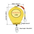 thumbnail image 2 of Self-Retracting Fall Arrest Device, 32ft/10m Fall Arrester, Industrial Nylon Rope Lifeline for Construction Sites, 2 of 9