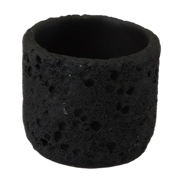 Yuarrent El soporte para plantas de grano de roca agrega belleza y elegancia al lugar de vida Hierbas Piedra Grano de roca volcánica Jardín y Patio Negro