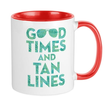 

CafePress - Good Times Tan Lines Print - Ceramic Coffee Tea Novelty Mug Cup 11 oz