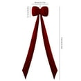 thumbnail image 3 of YOHAVEN 59in Velvet Large Bow Christmas Decoration Arrangement Holiday Door Wall Table Decor Indoor Outdoor Christmas Parties Weddings Events Christmas Tree Decorations Centerpiece, 3 of 9