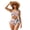 American Star Stripes, variant on Purple Skull Floral Moon High Waist Women High Waisted Bikini Sets, Drawstring Womens High Waisted Bikini Sets Knot Front Comfortable Size Medium