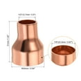 thumbnail image 2 of Uxcell Copper Reducing Coupling Fitting Straight with Sweat End, for Refrigeration Adapter 1/2 x 7/8 inch, 2 of 5