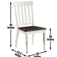 thumbnail image 2 of Wire - Brushed White Side Chairs | Mortise - Tenon Joinery for Structure | Foyer Decor, 2 of 3