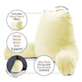 thumbnail image 3 of Nestl Reading Pillow, Extra Large Bed Rest Pillow with Arms – Premium Shredded Memory Foam TV Pillow, Detachable Neck Roll & Lumbar Support Pillow - Ivory, 3 of 7