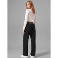thumbnail image 3 of Rosvigor Plus Size Women Business Casual Yoga Pants Lightweight Straight Leg Stretch Work Pants Soft Lounge Travel Slacks with Pockets, 3 of 9