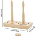 thumbnail image 2 of Wooden Yarn Holder for Sewing Double Yarn Spindle Holders Rotatable Wooden Yarn Skein Spinner Yarn Organising Tool for Knitting Embroidery Yarn Storage, 2 of 5