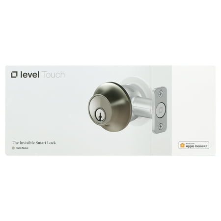 Level - Touch Edition Smart Lock Bluetooth Replacement Deadbolt with App/Key/Voice Assistant Access - Satin Nickel