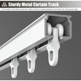 thumbnail image 3 of GXCZ Curtain Track Retractable Curtain Rod For Ceilings/walls White Aluminium Curtain Track System(Wall Mount,100cm-180cm), 3 of 6